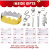 image:imageJOYIN 8 Pack Christmas No Snap Party Table Favor with Gold amp Silver Snowflake Design with Party Hat Joke amp Little Gift Inside for Xmas Gift Christmas Seasonal Holiday DinnerGold  Silver Snowflakes