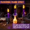 image:imageJOYIN Halloween Candle Lights 3 Pcs Skull LED Candle Decorations Set with 3 Designs Spooky Flameless Candle Lights for Halloween Decorations Indoor Tabletop Mantel Party Supplies