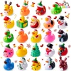 image:imageJOYIN 24 Pcs Christmas Ducks Bath Toys Assorted Cute Rubber Duckies Bulk for Christmas Party Favors Mini Ducky Baby Bathtub Shower Pool Toys for Kids Xmas Table Dcorations Stocking Stuffers Gifts