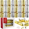 image:imageJOYIN 8 Pack Christmas No Snap Party Table Favor with Gold amp Silver Snowflake Design with Party Hat Joke amp Little Gift Inside for Xmas Gift Christmas Seasonal Holiday DinnerGold  Silver Snowflakes