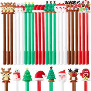 image:imageJOYIN 24 PCS Christmas Fun Pens Bulk Xmas Gel Pens for Kids Gifts Christmas Stationery Supplies School Party Favors Kids Pens Classroom Favor Carnival Prize Stocking Stuffers