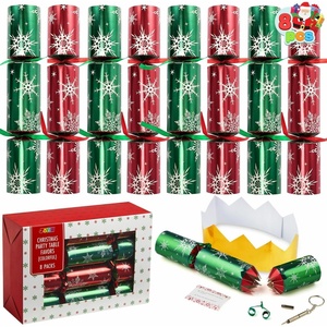 image:imageJOYIN 8 Pack Christmas Party Favor NonSnap Red amp Green Snowflake Design Party Table Favors with Holiday Party Favor Supplies for Kids and Adults Christmas Parties Dinners amp HolidaysRedGreen Snowflakes