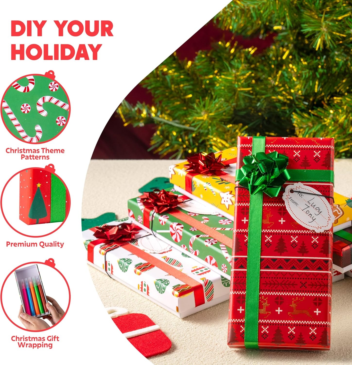 image:imageJOYIN 9PCS Gift Card Holder Box Christmas with Lids 65 x 28 x 06 Christmas Cash Money Cards Holder with Bows and Tags Party Favor Gift Wrapping Boxes Bulk Holiday Xmas Presents Decor