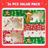 image:imageJOYIN 12 PCS Christmas Cookie Boxes for Gift Giving 875 x 575 x 275 Bakery Treat Boxes Containers with Window for Xmas Holiday Birthday Party Pastries Cupcakes Brownies Donuts Baked Goods24