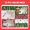 image:imageJOYIN 12 PCS Christmas Cookie Boxes for Gift Giving 875 x 575 x 275 Bakery Treat Boxes Containers with Window for Xmas Holiday Birthday Party Pastries Cupcakes Brownies Donuts Baked Goods12