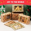image:imageJOYIN 12 PCS Foiled Christmas Cookie Boxes for Gift Giving 875 x 575 x 275 Bakery Boxes with Window 3 Design Brown Kraft Cardboard Treat Box for Xmas Holiday Pastries Cupcakes Doughnut Wrap12