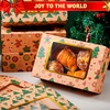image:imageJOYIN 12 PCS Foiled Christmas Cookie Boxes for Gift Giving 875 x 575 x 275 Bakery Boxes with Window 3 Design Brown Kraft Cardboard Treat Box for Xmas Holiday Pastries Cupcakes Doughnut Wrap24