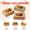 image:imageJOYIN 12 PCS Foiled Christmas Cookie Boxes for Gift Giving 875 x 575 x 275 Bakery Boxes with Window 3 Design Brown Kraft Cardboard Treat Box for Xmas Holiday Pastries Cupcakes Doughnut Wrap12