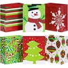 image:imageJOYIN 18 PCS Christmas Paper Bags for Present Xmas Gift Wrap Bags with Handles for Wrapping Xmas Holiday Presents Thanksgiving Gift Decor Classroom and Party Favors 9x 35x 73Christmas