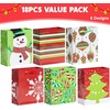 image:imageJOYIN 18 PCS Christmas Paper Bags for Present Xmas Gift Wrap Bags with Handles for Wrapping Xmas Holiday Presents Thanksgiving Gift Decor Classroom and Party Favors 9x 35x 73Christmas