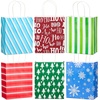 image:imageJOYIN 18 PCS Christmas Paper Gift Bags with Handles Xmas Goodie Bags Snowflakes Christmas Trees for Festivals Birthdays Party Supplies Holiday Present Packing 9x 35x 73
