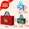image:imageJOYIN 20 PCS Christmas Reusable Gift Bags Assorted Sizes with Handle Gift Bags Includes 4 Large 8 Medium 8 Small Sizes Christmas NonWoven Party Favor Bags for Holiday Presents and Gift Wrapping