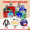 image:imageJOYIN 20 PCS Christmas Reusable Gift Bags Assorted Sizes with Handle Gift Bags Includes 4 Large 8 Medium 8 Small Sizes Christmas NonWoven Party Favor Bags for Holiday Presents and Gift Wrapping