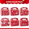 image:imageJOYIN 24 PCS 3D Christmas Treat Gift Wrap Boxes for Holiday Xmas Presents Bakery Cookie Boxes for Gift Giving Cardboard Goodie Candy Box for Desserts Wrapping School Classroom Party Favor Supplies