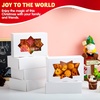 image:imageJOYIN 24 PCS Christmas Cookie Boxes for Gift Giving 875 x 575 x 275 Xmas Holiday White Bakery Treat Boxes Containers with Window for Pastries Cupcakes Chocolate Candy Brownies Donuts36