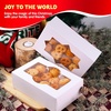 image:imageJOYIN 24 PCS Christmas Cookie Boxes for Gift Giving 875 x 575 x 275 Xmas Holiday White Bakery Treat Boxes Containers with Window for Pastries Cupcakes Chocolate Candy Brownies Donuts24