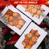 image:imageJOYIN 24 PCS Christmas Cookie Boxes for Gift Giving 875 x 575 x 275 Xmas Holiday White Bakery Treat Boxes Containers with Window for Pastries Cupcakes Chocolate Candy Brownies Donuts24