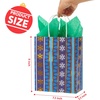 image:imageJOYIN 24 PCS Christmas Kraft Bags Holiday Paper Goody Gift Bags with Handles for Xmas Gifts Wrapping Party Giant Gifts Decorations Classrooms and Party Favors RedGreen 9 x 73 x 33Blue