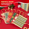 image:imageJOYIN 24 PCS Christmas Kraft Bags Holiday Paper Goody Gift Bags with Handles for Xmas Gifts Wrapping Party Giant Gifts Decorations Classrooms and Party Favors RedGreen 9 x 73 x 33Red Green