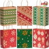 image:imageJOYIN 24 PCS Christmas Kraft Bags Holiday Paper Goody Gift Bags with Handles for Xmas Gifts Wrapping Party Giant Gifts Decorations Classrooms and Party Favors RedGreen 9 x 73 x 33Red Green