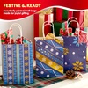 image:imageJOYIN 24 PCS Christmas Kraft Bags Holiday Paper Goody Gift Bags with Handles for Xmas Gifts Wrapping Party Giant Gifts Decorations Classrooms and Party Favors RedGreen 9 x 73 x 33Blue