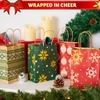 image:imageJOYIN 24 PCS Christmas Kraft Bags Holiday Paper Goody Gift Bags with Handles for Xmas Gifts Wrapping Party Giant Gifts Decorations Classrooms and Party Favors RedGreen 9 x 73 x 33Red Green