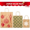 image:imageJOYIN 24 PCS Christmas Kraft Gift Bags Assorted Sizes Reusable Holiday Paper Presents Wrapping Bags with Handles for Party Birthday Festival Classroom Treat Candy and Party Favors