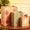 image:imageJOYIN 24 PCS Christmas Kraft Gift Bags Assorted Sizes Reusable Holiday Paper Presents Wrapping Bags with Handles for Party Birthday Festival Classroom Treat Candy and Party Favors