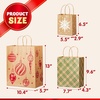 image:imageJOYIN 24 PCS Christmas Kraft Gift Bags Assorted Sizes Reusable Holiday Paper Presents Wrapping Bags with Handles for Party Birthday Festival Classroom Treat Candy and Party Favors