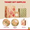image:imageJOYIN 24 PCS Christmas Kraft Gift Bags Assorted Sizes Reusable Holiday Paper Presents Wrapping Bags with Handles for Party Birthday Festival Classroom Treat Candy and Party Favors
