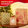 image:imageJOYIN 24 PCS Christmas Kraft Gift Bags Assorted Sizes Reusable Holiday Paper Presents Wrapping Bags with Handles for Party Birthday Festival Classroom Treat Candy and Party Favors