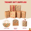 image:imageJOYIN 24 PCS Christmas White Pattern Kraft Gift Bags Holiday Paper Gift Bags for Wrapping Xmas Gifts Party Favors Classroom Use Snowflake Plaid and Christmas Trees 9x73x33 InchRed Green