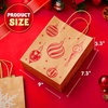 image:imageJOYIN 24 PCS Christmas White Pattern Kraft Gift Bags Holiday Paper Gift Bags for Wrapping Xmas Gifts Party Favors Classroom Use Snowflake Plaid and Christmas Trees 9x73x33 InchRed white green