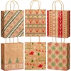 image:imageJOYIN 24 PCS Christmas White Pattern Kraft Gift Bags Holiday Paper Gift Bags for Wrapping Xmas Gifts Party Favors Classroom Use Snowflake Plaid and Christmas Trees 9x73x33 InchRed Green