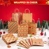 image:imageJOYIN 24 PCS Christmas White Pattern Kraft Gift Bags Holiday Paper Gift Bags for Wrapping Xmas Gifts Party Favors Classroom Use Snowflake Plaid and Christmas Trees 9x73x33 InchRed Green