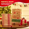 image:imageJOYIN 24 PCS Christmas White Pattern Kraft Gift Bags Holiday Paper Gift Bags for Wrapping Xmas Gifts Party Favors Classroom Use Snowflake Plaid and Christmas Trees 9x73x33 InchRed Green