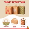 image:imageJOYIN 24 PCS Christmas White Pattern Kraft Gift Bags Holiday Paper Gift Bags for Wrapping Xmas Gifts Party Favors Classroom Use Snowflake Plaid and Christmas Trees 9x73x33 InchRed white green
