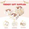 image:imageJOYIN 24 Pcs Christmas Cookie Boxes Gold Foil Treat Box with Window 6 x 6 x 3 Bakery Gift Wrapping Box with 4 Designs for Xmas Holiday Party Favor Pastries Cupcakes Cookies Donuts GiftGiving