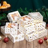 image:imageJOYIN 24 Pcs Christmas Cookie Boxes Gold Foil Treat Box with Window 6 x 6 x 3 Bakery Gift Wrapping Box with 4 Designs for Xmas Holiday Party Favor Pastries Cupcakes Cookies Donuts GiftGiving