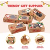 image:imageJOYIN 24PCS Christmas Cookie Boxes for Gift Giving 875 x 575 x 275 Xmas Holiday Bakery Treat Boxes with Window Kraft Cookie Tin Containers Box for Baked Goods Cupcake Pastry Brownies Candy