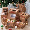 image:imageJOYIN 24PCS Christmas Cookie Boxes for Gift Giving 875 x 575 x 275 Xmas Holiday Bakery Treat Boxes with Window Kraft Cookie Tin Containers Box for Baked Goods Cupcake Pastry Brownies Candy