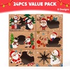 image:imageJOYIN 24PCS Christmas Cookie Boxes for Gift Giving 875 x 575 x 275 Xmas Holiday Bakery Treat Boxes with Window Kraft Cookie Tin Containers Box for Baked Goods Cupcake Pastry Brownies Candy