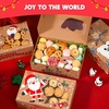 image:imageJOYIN 24PCS Christmas Cookie Boxes for Gift Giving 875 x 575 x 275 Xmas Holiday Bakery Treat Boxes with Window Kraft Cookie Tin Containers Box for Baked Goods Cupcake Pastry Brownies Candy
