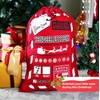 image:imageJOYIN 3 PCS Christmas Personalized Santa Burlap Sack Gift Bags with Drawstring for Large Xmas Package Storage Bag Holiday Party Supplies Xmas Party Favors 26 x 19