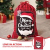 image:imageJOYIN 3 PCS Christmas Santa Burlap Sack 26 x 19 Large Canvas Gift Bag with Drawstring Reusable Personalized Cloth Pouch for Xmas Presents Package Party Supplies Party Favor Decorations