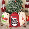 image:imageJOYIN 3 PCS Christmas Santa Burlap Sack 26 x 19 Large Canvas Gift Bag with Drawstring Reusable Personalized Cloth Pouch for Xmas Presents Package Party Supplies Party Favor Decorations