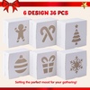 image:imageJOYIN 36 PCS Christmas Cookie Boxes for Gift Giving White Bakery Treat Boxes with Window 4 x 4 x 25 Gift Wrap Box for Xmas Holiday Party Favor Pastries Cupcakes Donuts Brownies DonutsWhite