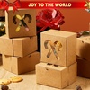 image:imageJOYIN 36 PCS Christmas Cookie Boxes for Gift Giving White Bakery Treat Boxes with Window 4 x 4 x 25 Gift Wrap Box for Xmas Holiday Party Favor Pastries Cupcakes Donuts Brownies DonutsBrown