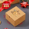 image:imageJOYIN 36 PCS Christmas Cookie Boxes for Gift Giving White Bakery Treat Boxes with Window 4 x 4 x 25 Gift Wrap Box for Xmas Holiday Party Favor Pastries Cupcakes Donuts Brownies DonutsBrown