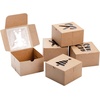 image:imageJOYIN 36 PCS Christmas Cookie Boxes for Gift Giving White Bakery Treat Boxes with Window 4 x 4 x 25 Gift Wrap Box for Xmas Holiday Party Favor Pastries Cupcakes Donuts Brownies DonutsBrown